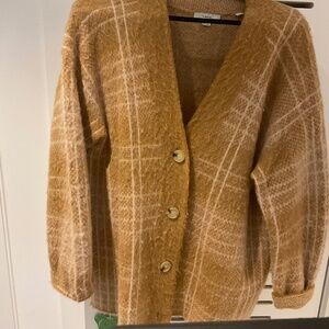 Vince Beautiful Cozy Brown/Creme Cardigan M/L